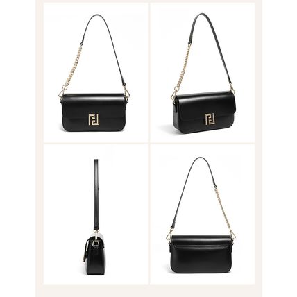 Genuine Leather Women Shoulder Bag Crossbody Handbag Black