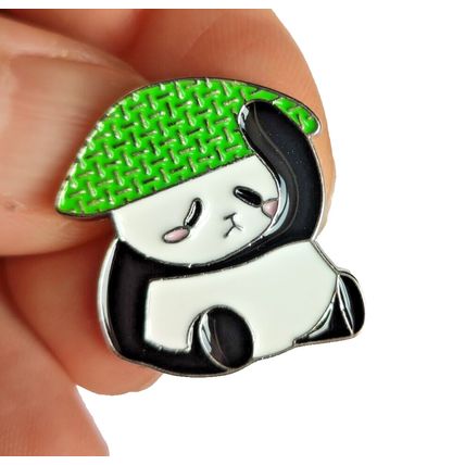 Panda Enamel Pin Badge Cute Brooch Metal 23.8mm x 22mm BA142