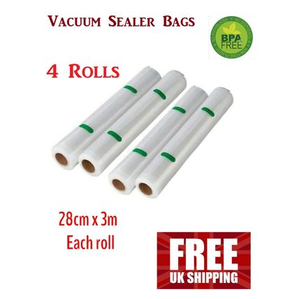 Silvercrest Vacuum Sealer 125W +3m Sealer Rolls/Film Roll Or Sealer Rolls Packs