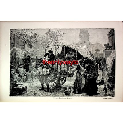 Berlin, Goose Market, Germany, Book Illustration (Print), 1893