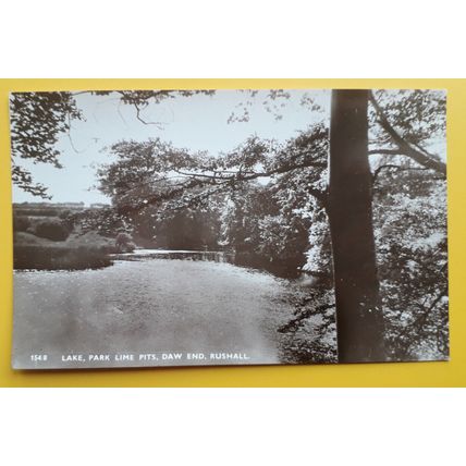Rushall - Lake Park Lime Pits, Daw End - Walsall, Staffordshire RP postcard