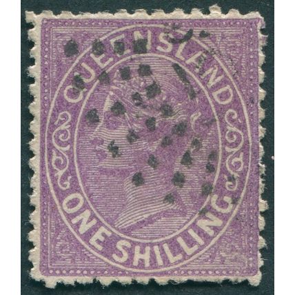 Queensland 1883 1s violet Perf 12 SG171 used