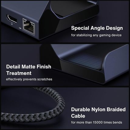 Ivanky 8-In-1 Docking Station 4K@120Hz for ASUS ROG Ally X/Valve Steam Deck Oled