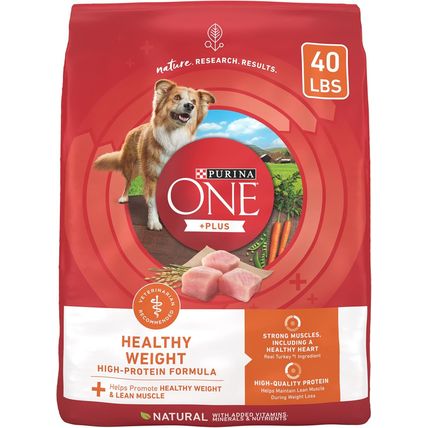 Purina ONE plus Healthy Weight High-Protein Dog Food Dry Formula - 40 Lb. Bag