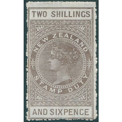 New Zealand 1913 2s 6d grey-brown Perf 14 Postal Fiscal SGF99 unused