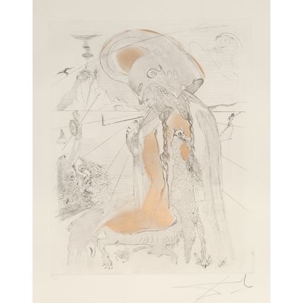 Salvador Dalí (1904-1989). Athena, from The Mythology, 1963 Poster Canvas Movie