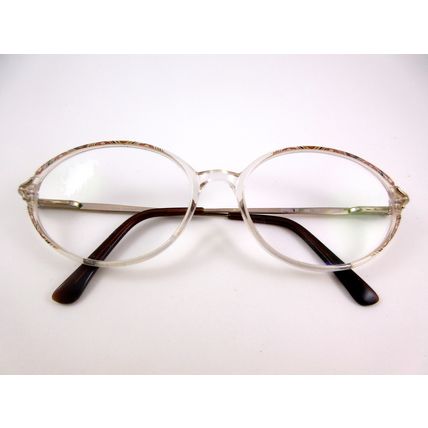 Vintage 098 Gloria Vanderbilt Zyloware Eyeglass Frames Gold/Pink Flower Design