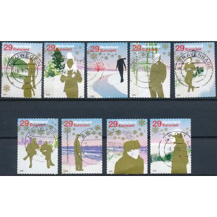 Christmas: 9 Values - Netherlands 2002 - Used Hinged