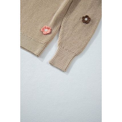 Parchment Hello Floral Embroidered Knit Loose Sweater