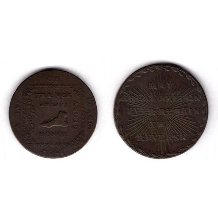 Great Britain. Great Britain-France Halfpenny 1794. dy18380
