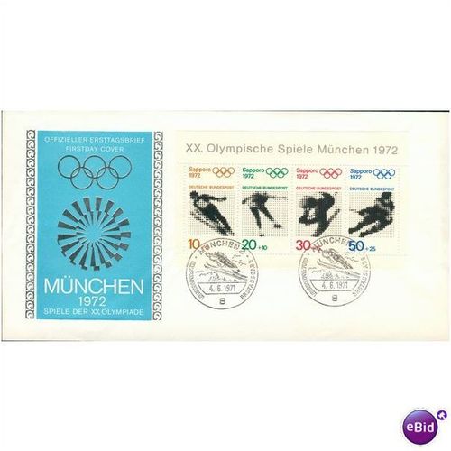 Germany FDC 1971 - SG MS1593 - Munchen 1972 Spiele Der XX Olympiade