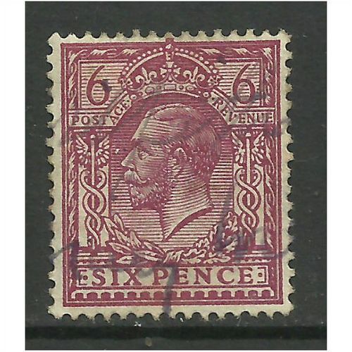 GB 1924 - 26 KGV 6d Purple Stamp Wmk 111 (G129