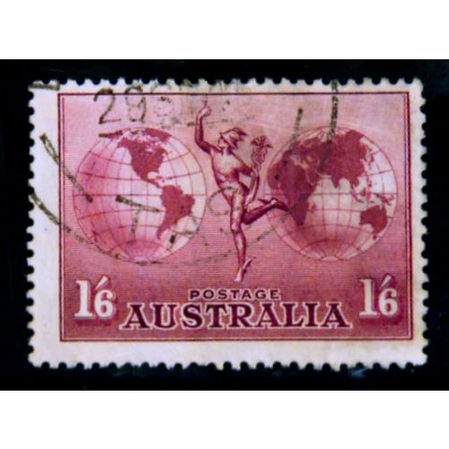 AUSTRALIA 1937 SG 153a 1s 6d DULL PURPLE FINE USED # 4