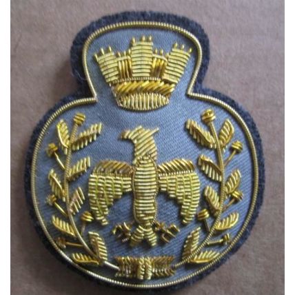 BRUNEI ROYAL AIR FORCE OFFICERS HAT CAP GOLD BULLION BADGE - FREE SHIP IN USA
