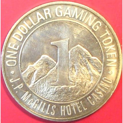 JP McGills. $1 Casino Token. Cripple Creek, CO. U32.