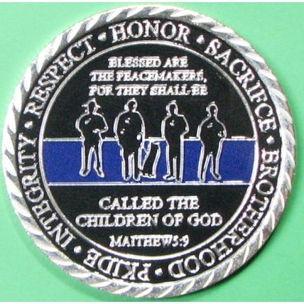 Blessed Are The Peacemakers. Challenge Coin. 1.50". 59b.