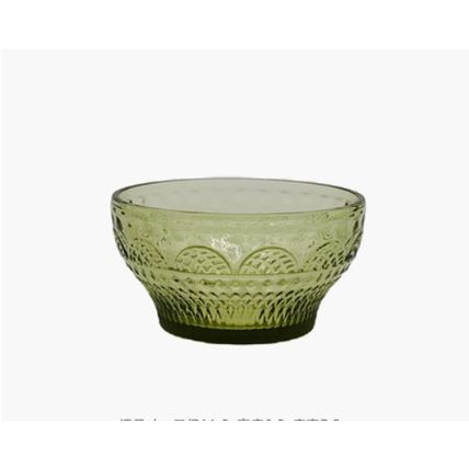 Glass Coffee Cup And Saucer Thick Heat-resistant Stained Retro Avocado Glass