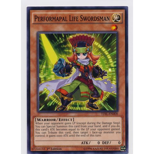YuGiOh The Dark Illusion - TDIL-EN008 - Performapal Life Swordsman - 1st Edition