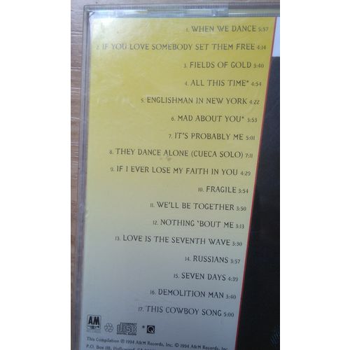 CD: Sting, The Best Of - Fields Of Gold: 1994