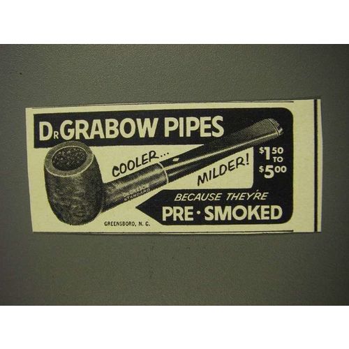 1955 Dr. Grawbow Pipes Ad - Cooler Milder