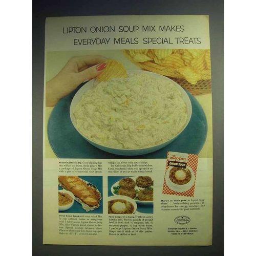 1959 Lipton Onion Soup Mix Ad - Makes Special Treats