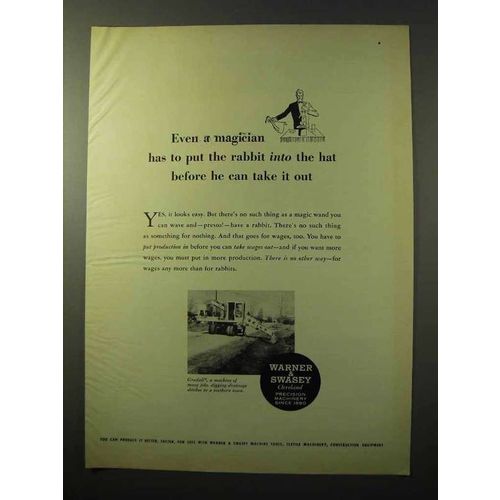 1964 Warner & Swasey Gradall Ad - Even a Magician