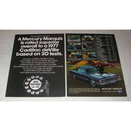 1977 Mercury Marquis Ad - Rated Superior to Cadillac