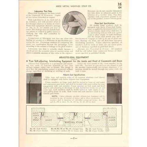 reese metal weather strip company 1941 doors windows vintage catalog