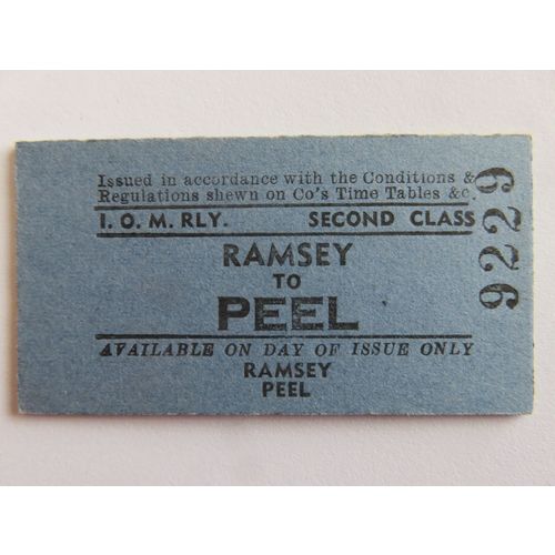 Isle of Man Railway Ramsey - Peel Ticket