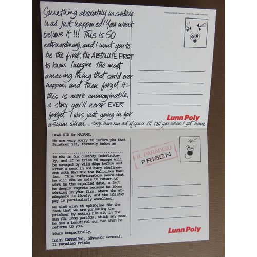 Comic Relief Red Nose Dr Who Sea Monsters Lunn Poly Fold Out Postcard Set