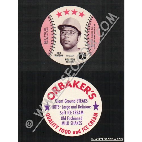 Sport Baseball Discs Name: Watson, Bob Infielder Houston Astros~557