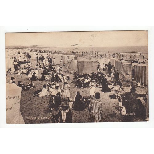 Beach Tents Tentland Seaburn Postcard 1928 Co Durham