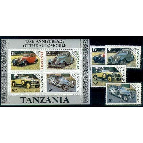 TANSANIA TANZANIA [1986] MiNr 0309-12 Block 53 ( **/mnh ) Auto