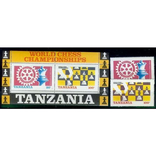TANSANIA TANZANIA [1986] MiNr 0313-14 Block 54 ( **/mnh ) Schach