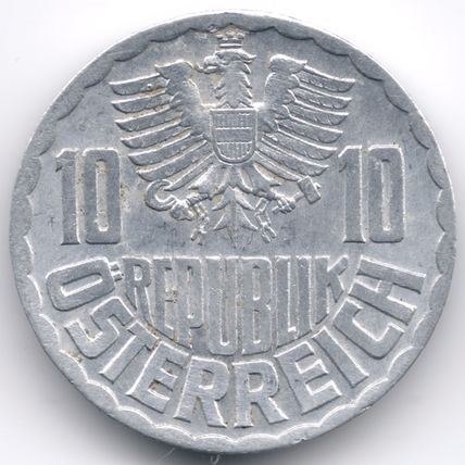 Austria : 10 Groschen 1955