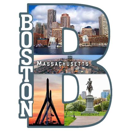 Boston Capitol B Fridge Magnet