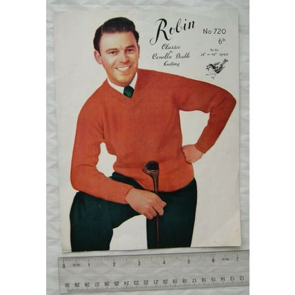 Vintage: Robin 720 man's sweater, DK, 38-44 inch