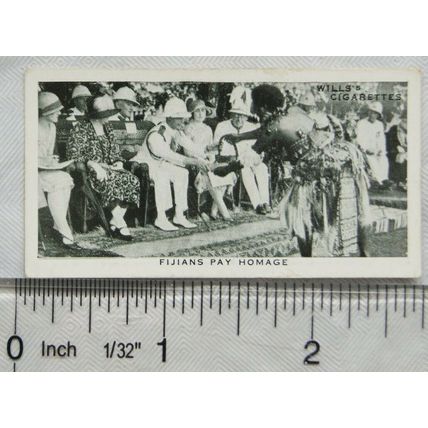 1937 Wills Our King & Queen No. 27 Fijians pay homage, 1927