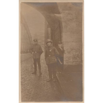 German Army Soldiers At Cologne WW1 Antique Postcard