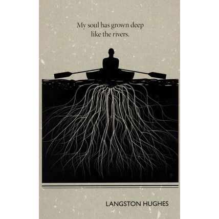 Langston Hughes The Negro Speaks Of Rivers Book Quote Postcard