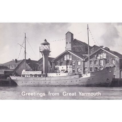 Trinity House Lightship 82 at Great Yarmouth Mystic Dowsing Postcard