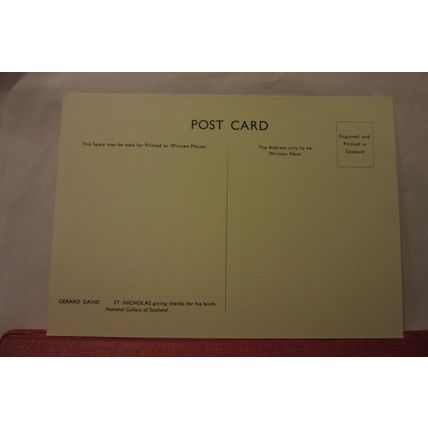 ST. NICHOLAS by Geraard David unused postcard National Gallery Scotland =