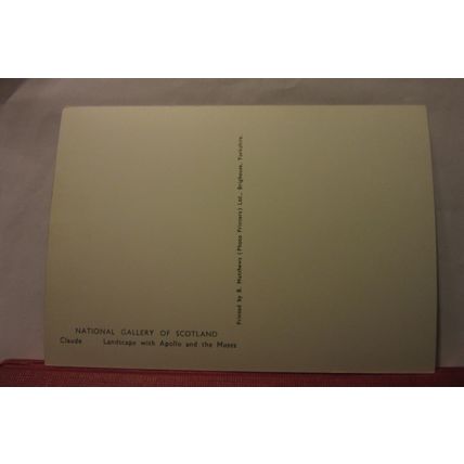 APOLLO AND MUSES by Claude unused postcard National Gallery Scotland /