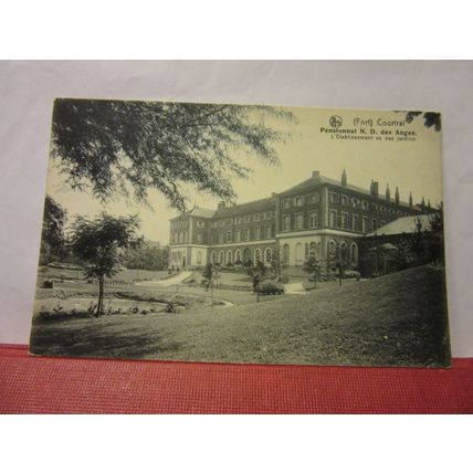 GIRL'S SCHOOL. COURTRAI, BELGIUM used vintage postcard WW1 hospital 1955 pm =