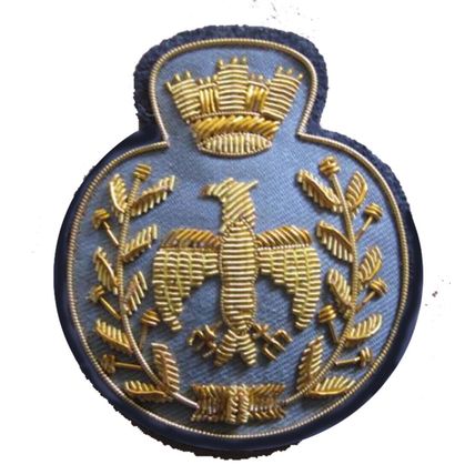 BRUNEI ROYAL AIR FORCE OFFICERS HAT CAP GOLD BULLION BADGE - FREE SHIP IN USA