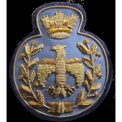 BRUNEI ROYAL AIR FORCE OFFICERS HAT CAP GOLD BULLION BADGE - FREE SHIP IN USA