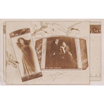 Mr & Mrs Julian Estrange Real Photo Rare Postcard