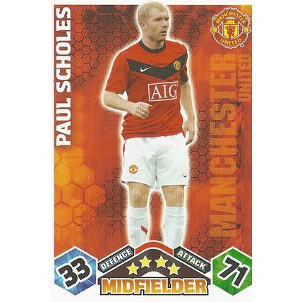 Match Attax 2009/10 Collection: Manchester United, Midfielder - Scholes