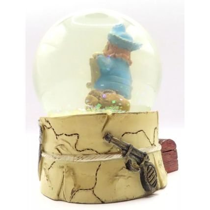 Pirate Snow Globe with Blue Coat and Treasure Map 8.5 CM Shabby Chic Gift