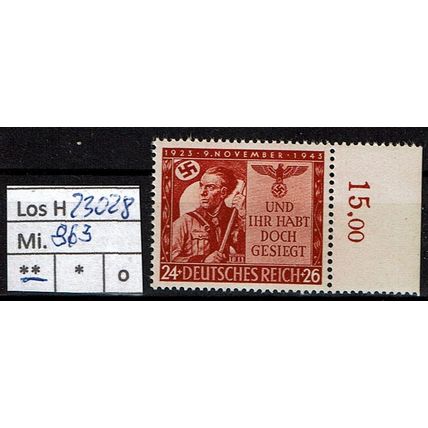 Los H23028: Deutsches Reich Mi. 863 **